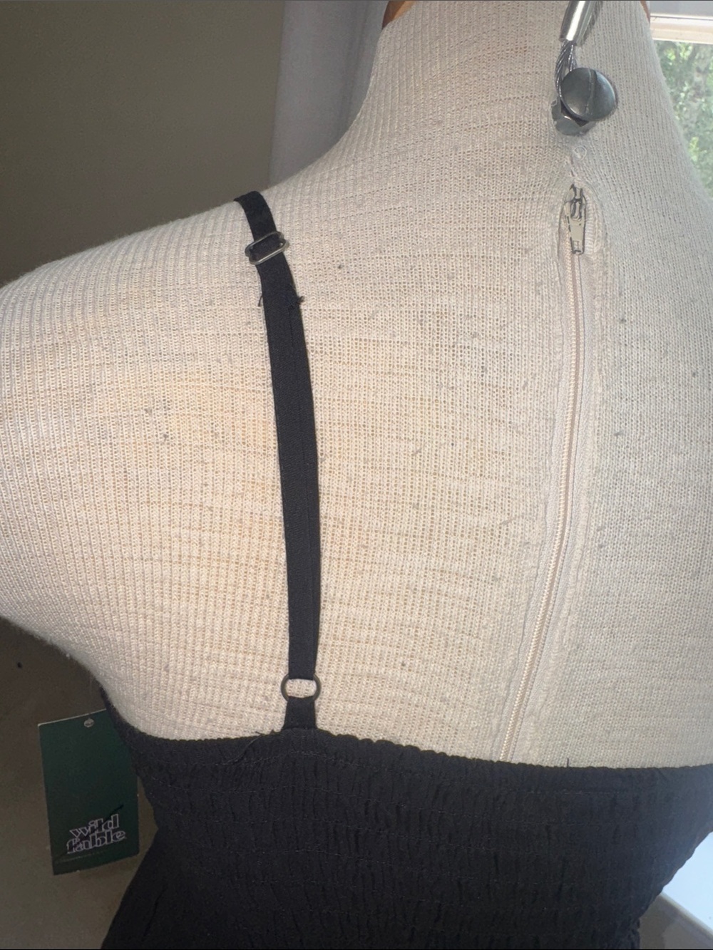 wild fable Navy Spaghetti-Strap Tiered Mini Dress - Picture 3 of 5